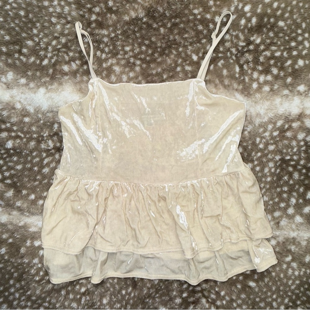 American Eagle Outfitters Velvet Cream Camisole